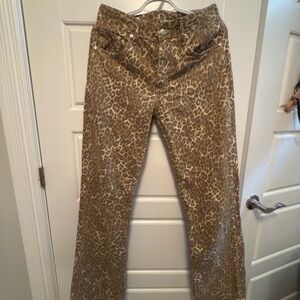 Zara Leopard Print Jeans